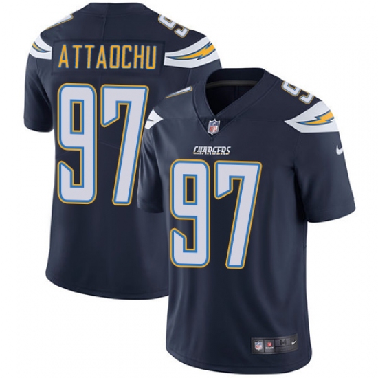 Youth Nike Los Angeles Chargers 97 Jeremiah Attaochu Elite Navy Blue Team Color NFL Jersey