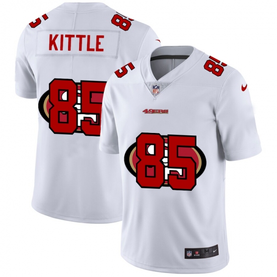 Men's San Francisco 49ers 85 George Kittle White Nike White Shadow Edition Limited Jersey