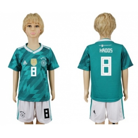 Germany 8 Kroos Away Kid Soccer Country Jersey