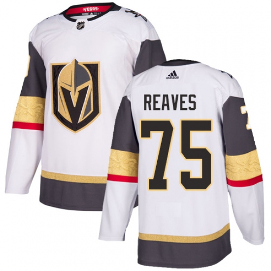 Men's Adidas Vegas Golden Knights 75 Ryan Reaves Authentic White Away NHL Jersey