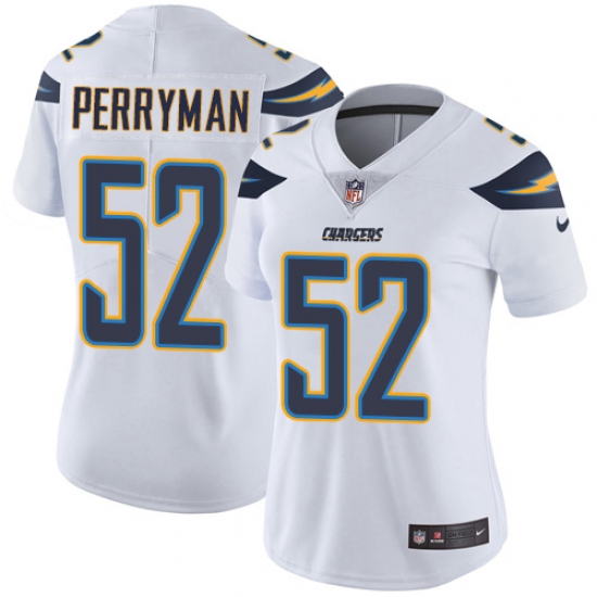 Women's Nike Los Angeles Chargers 52 Denzel Perryman Elite White NFL Jersey