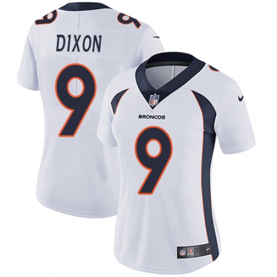 Women's Nike Denver Broncos 9 Riley Dixon White Vapor Untouchable Limited Player NFL Jersey