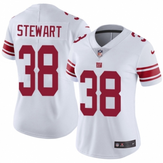 Women's Nike New York Giants 38 Jonathan Stewart White Vapor Untouchable Elite Player NFL Jersey