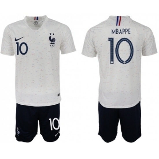 France 10 Mbappe Away Soccer Country Jersey