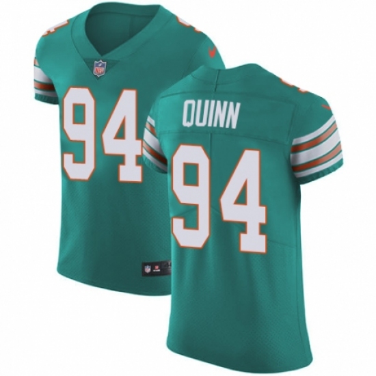 Men's Nike Miami Dolphins 94 Robert Quinn Aqua Green Alternate Vapor Untouchable Elite Player NFL Jersey