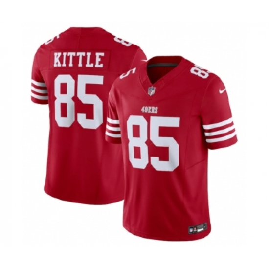 Men's San Francisco 49ers 85 George Kittle Red 2023 F.U.S.E. Vapor Untouchable Limited Stitched Football Jersey