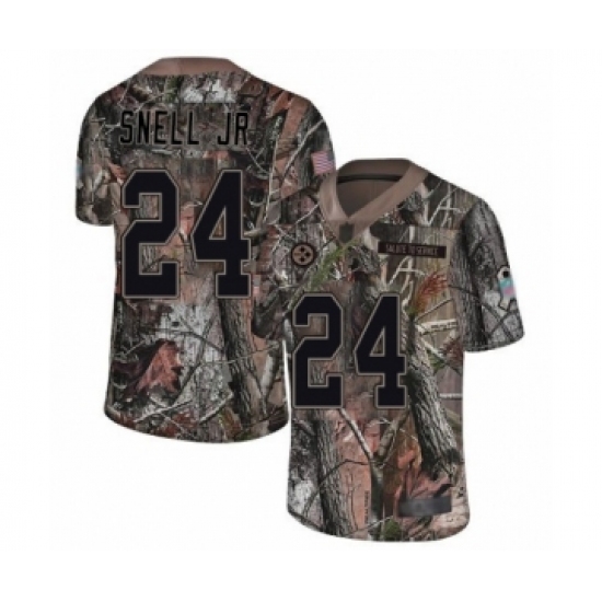 Men's Pittsburgh Steelers 24 Benny Snell Jr. Camo Rush Realtree Limited Football Jersey