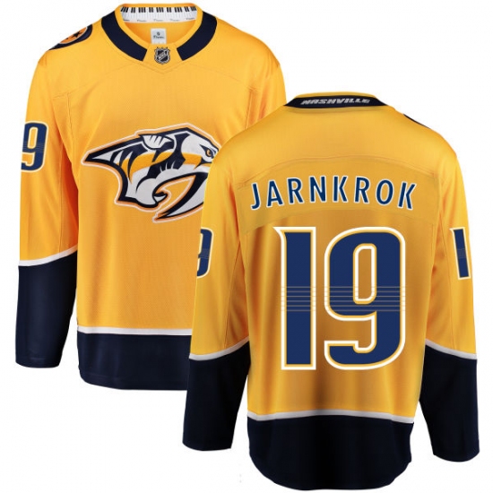 Men's Nashville Predators 19 Calle Jarnkrok Fanatics Branded Gold Home Breakaway NHL Jersey