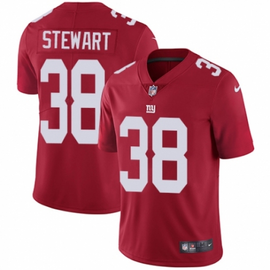 Men's Nike New York Giants 38 Jonathan Stewart Red Alternate Vapor Untouchable Limited Player NFL Jersey