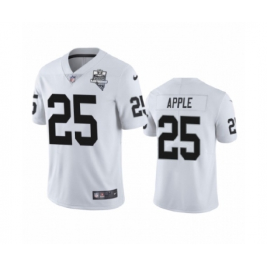Men's Oakland Raiders 25 Eli Apple White 2020 Inaugural Season Vapor Limited Jersey