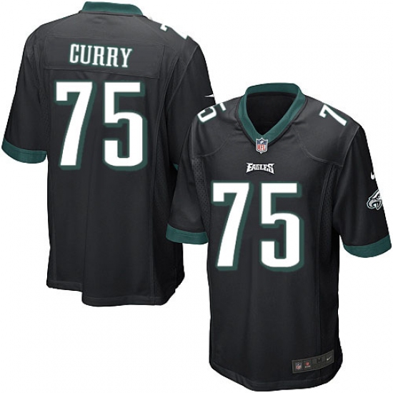 Men's Nike Philadelphia Eagles 75 Vinny Curry Game Black Alternate NFL Jersey