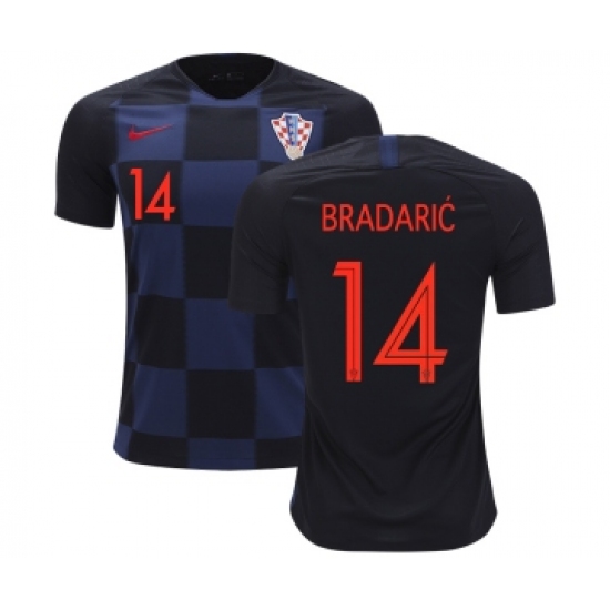 Croatia 14 Bradaric Away Kid Soccer Country Jersey