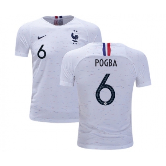 France 6 Pogba Away Kid Soccer Country Jersey