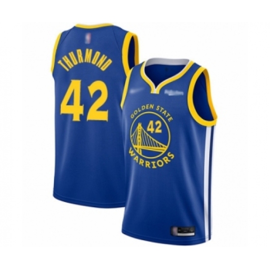 Women's Golden State Warriors 42 Nate Thurmond Swingman Royal Finished Basketball Jersey - Icon Edition