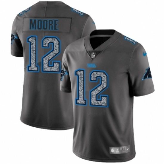 Youth Nike Carolina Panthers 12 D.J. Moore Gray Static Vapor Untouchable Limited NFL Jersey