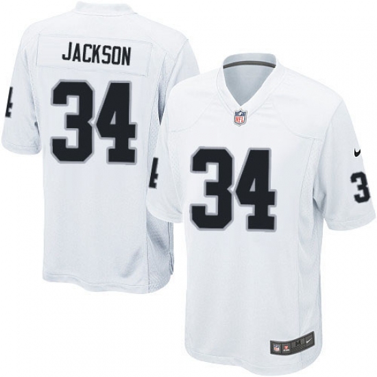 Men's Nike Oakland Raiders 34 Bo Jackson Game White NFL Jersey