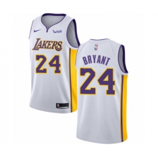 Women's Los Angeles Lakers 24 Kobe Bryant Authentic White Basketball Jersey - Association Edition