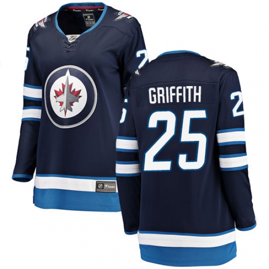 Women's Winnipeg Jets 25 Seth Griffith Fanatics Branded Navy Blue Home Breakaway NHL Jersey