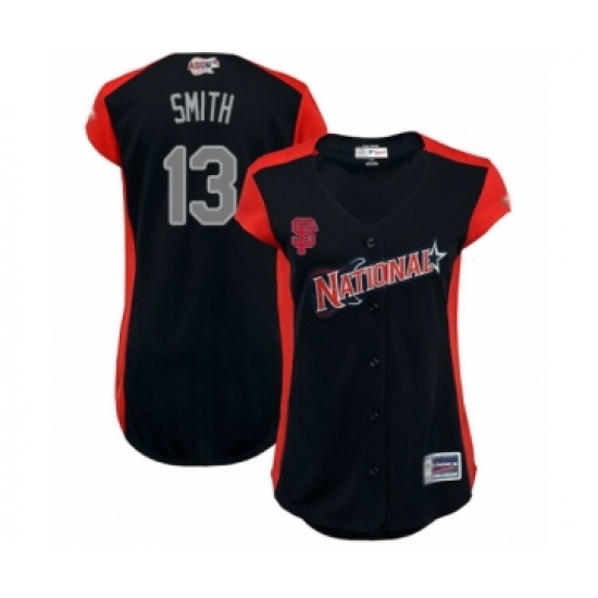 Women's San Francisco Giants 13 Will Smith Authentic Navy Blue National League 2019 Baseball All-Star Jersey
