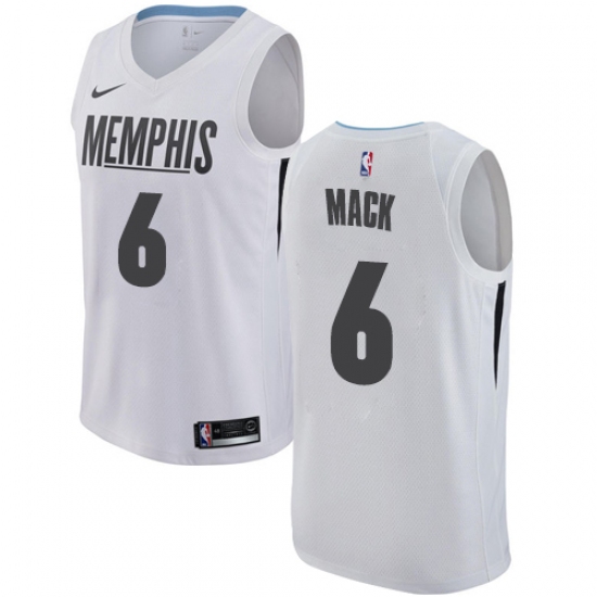 Women's Nike Memphis Grizzlies 6 Shelvin Mack Swingman White NBA Jersey - City Edition