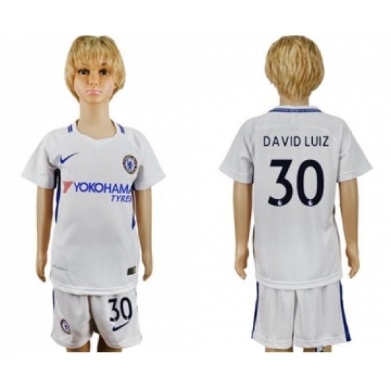 Chelsea 30 David Luiz Away Kid Soccer Club Jersey