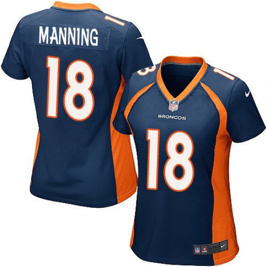 Women's Nike Denver Broncos 18 Peyton Manning Game Navy Blue Alternate NFL Jersey