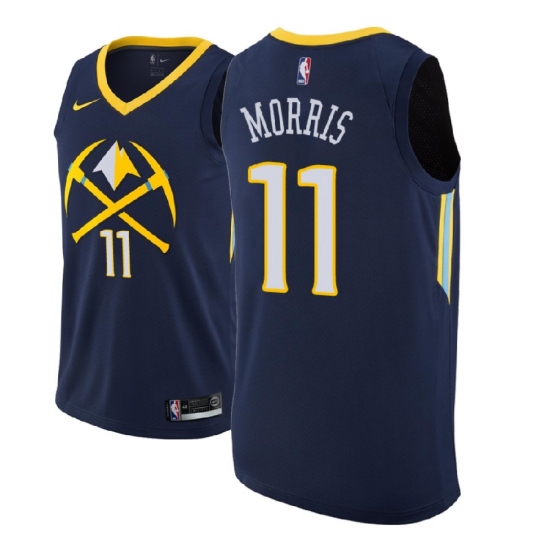 Men NBA 2018-19 Denver Nuggets 11 Monte Morris City Edition Navy Jersey