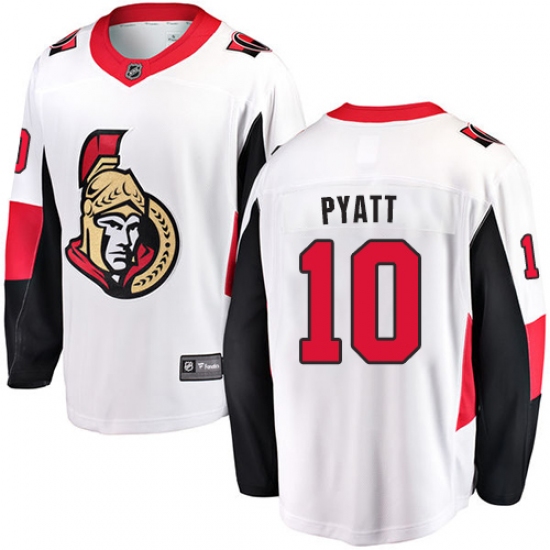 Youth Ottawa Senators 10 Tom Pyatt Fanatics Branded White Away Breakaway NHL Jersey