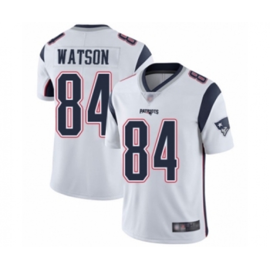 Men's New England Patriots 84 Benjamin Watson White Vapor Untouchable Limited Player Football Jersey