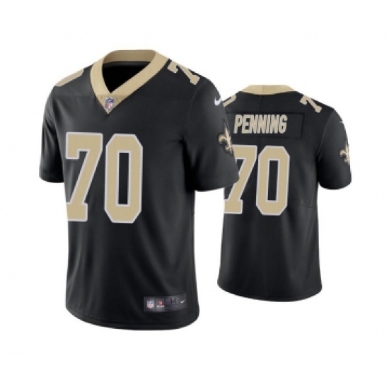 Men's New Orleans Saints 70 Trevor Penning Black Vapor Limited Stitched Jersey