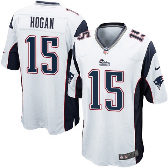 Men's Nike New England Patriots 15 Chris Hogan Game White NFL Jersey
