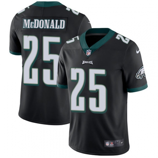 Men's Nike Philadelphia Eagles 25 Tommy McDonald Black Alternate Vapor Untouchable Limited Player NFL Jersey