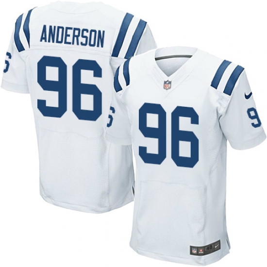 Men's Nike Indianapolis Colts 96 Henry Anderson Elite White NFL Jersey