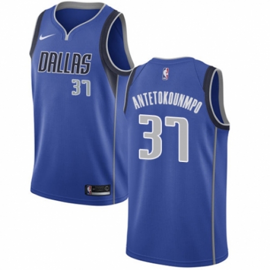 Men's Nike Dallas Mavericks 37 Kostas Antetokounmpo Swingman Royal Blue Road NBA Jersey - Icon Edition