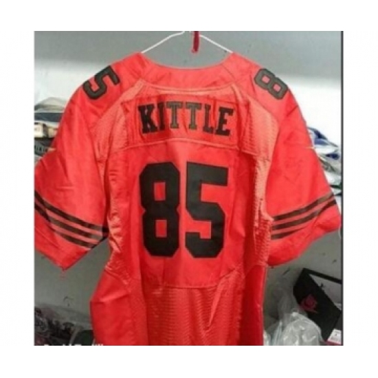 Men's San Francisco 49ers 85 George Kittle red black Jersey