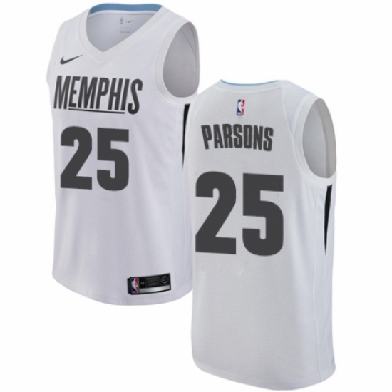 Men's Nike Memphis Grizzlies 25 Chandler Parsons Swingman White NBA Jersey - City Edition
