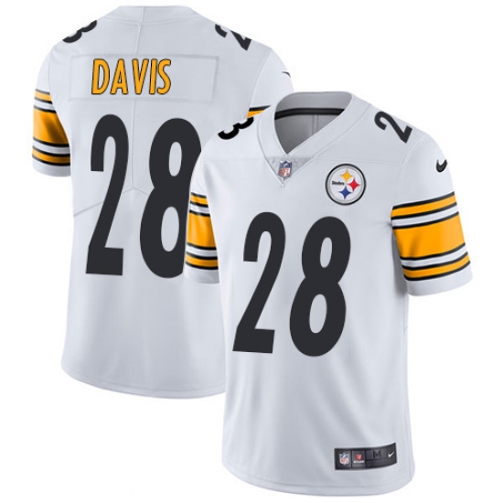 Youth Nike Pittsburgh Steelers 28 Sean Davis White Vapor Untouchable Limited Player NFL Jersey