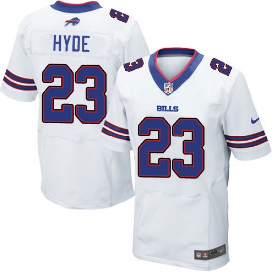 Men's Nike Buffalo Bills 23 Micah Hyde Elite White NFL Jersey