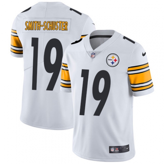 Men's Nike Pittsburgh Steelers 19 JuJu Smith-Schuster White Vapor Untouchable Limited Player NFL Jersey