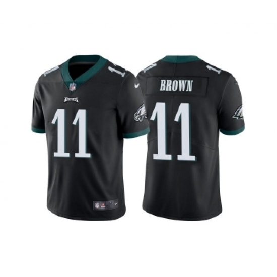 Youth Philadelphia Eagles 11 A. J. Brown Black Vapor Untouchable Limited Stitched Football Jersey