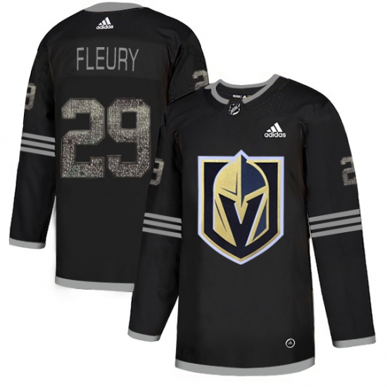 Men's Adidas Vegas Golden Knights 29 Marc-Andre Fleury Black Authentic Classic Stitched NHL Jersey