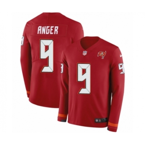 Youth Nike Tampa Bay Buccaneers 9 Bryan Anger Limited Red Therma Long Sleeve NFL Jersey