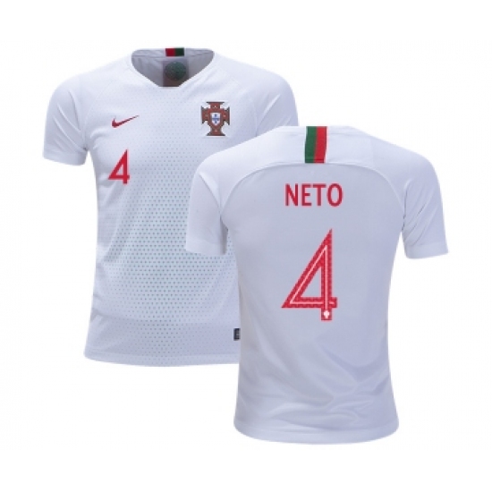 Portugal 4 Neto Away Kid Soccer Country Jersey