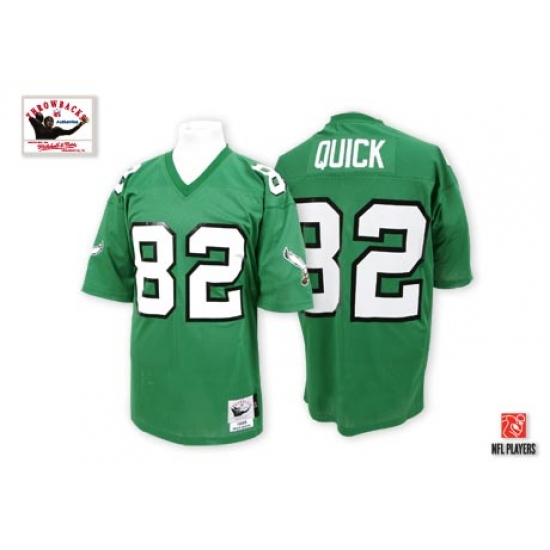 Mitchell and Ness Philadelphia Eagles 82 Mike Quick Green Authentic Throwback NFL Jersey