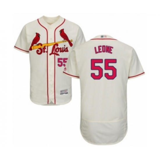 Men's St. Louis Cardinals 55 Dominic Leone Cream Alternate Flex Base Authentic Collection Baseball Player Jersey