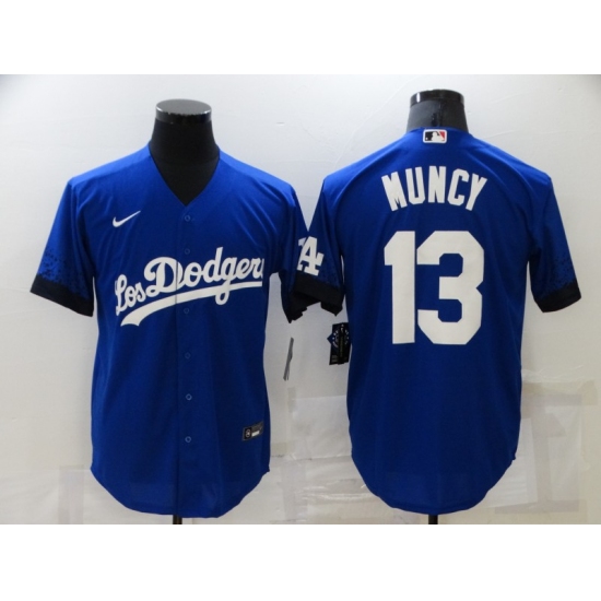 Men's Los Angeles Dodgers 13 Max Muncy Blue Game City Player Jersey