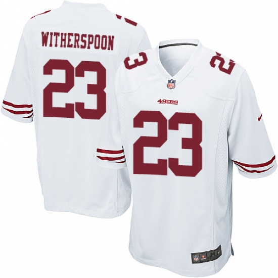 Men's Nike San Francisco 49ers 23 Ahkello Witherspoon Game White NFL Jersey