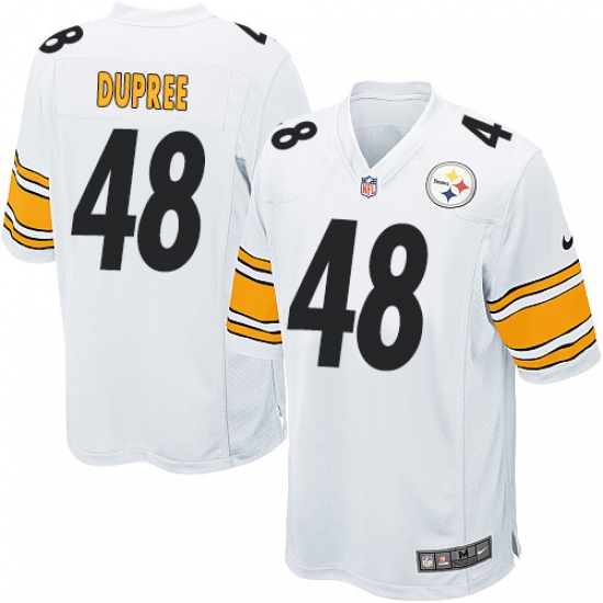 Men's Nike Pittsburgh Steelers 48 Bud Dupree Game White NFL Jersey