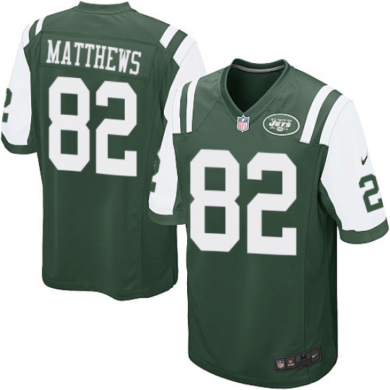 Men's Nike New York Jets 82 Rishard Matthews Game Green Team Color NFL Jersey