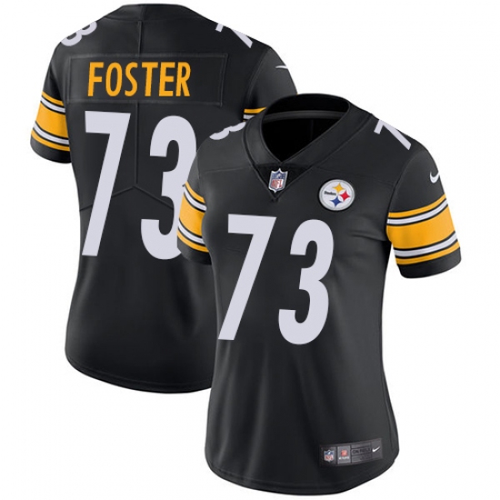 Women's Nike Pittsburgh Steelers 73 Ramon Foster Black Team Color Vapor Untouchable Limited Player NFL Jersey